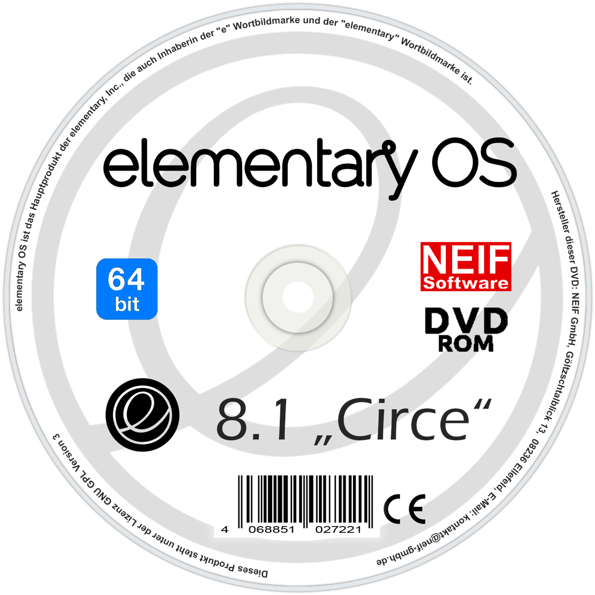 Linux Elementary OS 8.1 "Circe" Deutsch 64 Bit auf DVD oder USB-Stick wie macOS