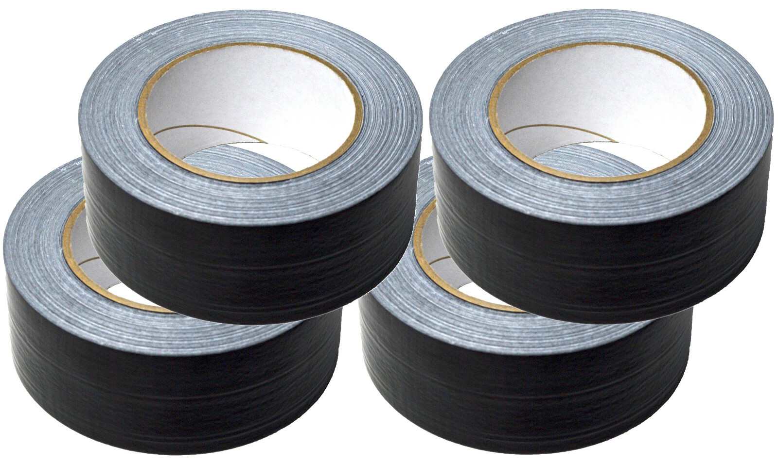 4 Rollen je 50 m Panzertape schwarz Panzerband Gaffa Gewebeband