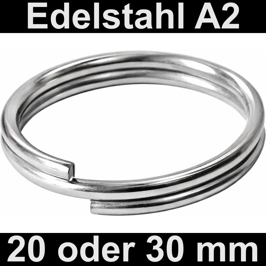 Ringsplinte Sicherungsringe Edelstahl A2 Rostfrei Schlüsselring Ring-Splint