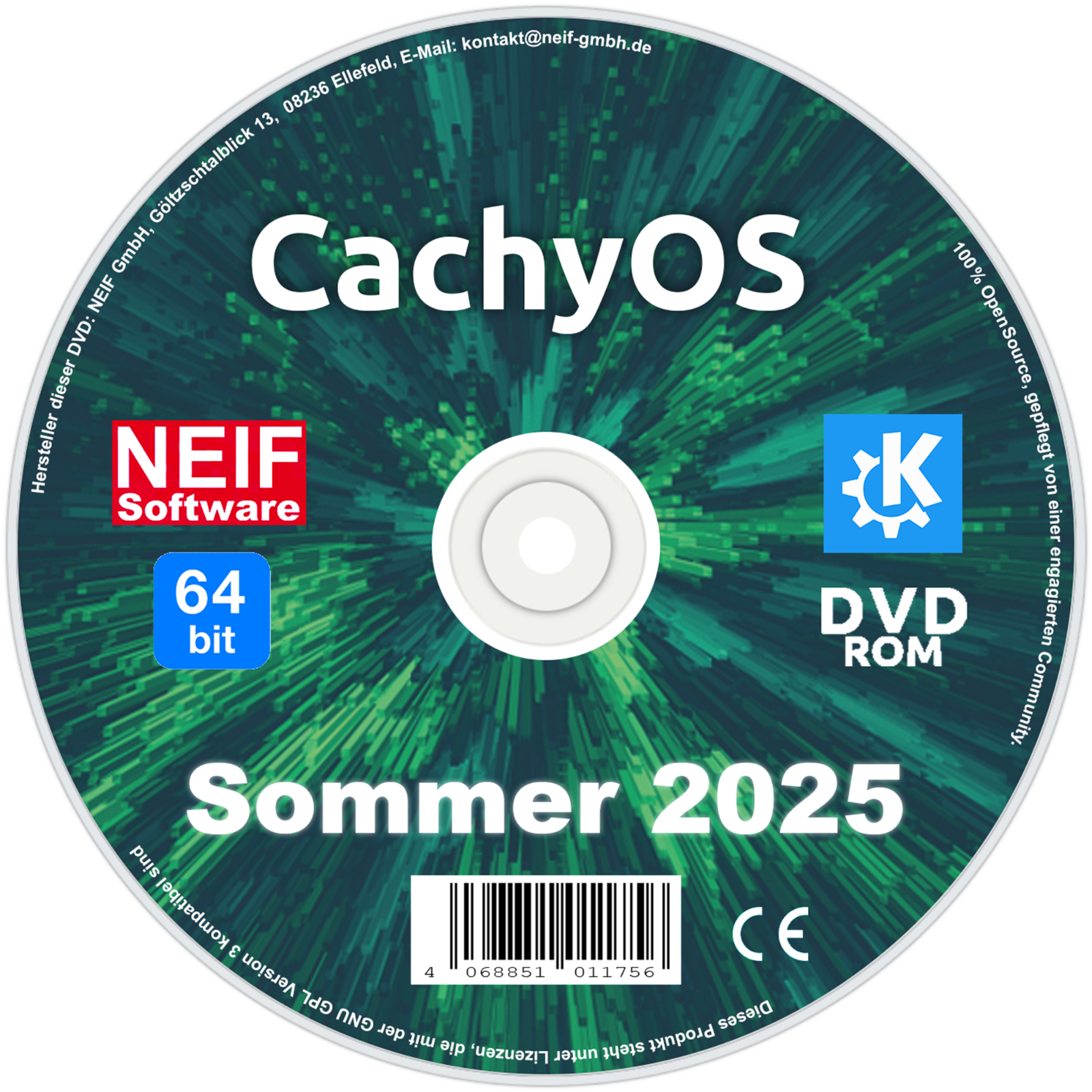 CachyOS Linux Sommer 2025 auf DVD oder USB-Stick