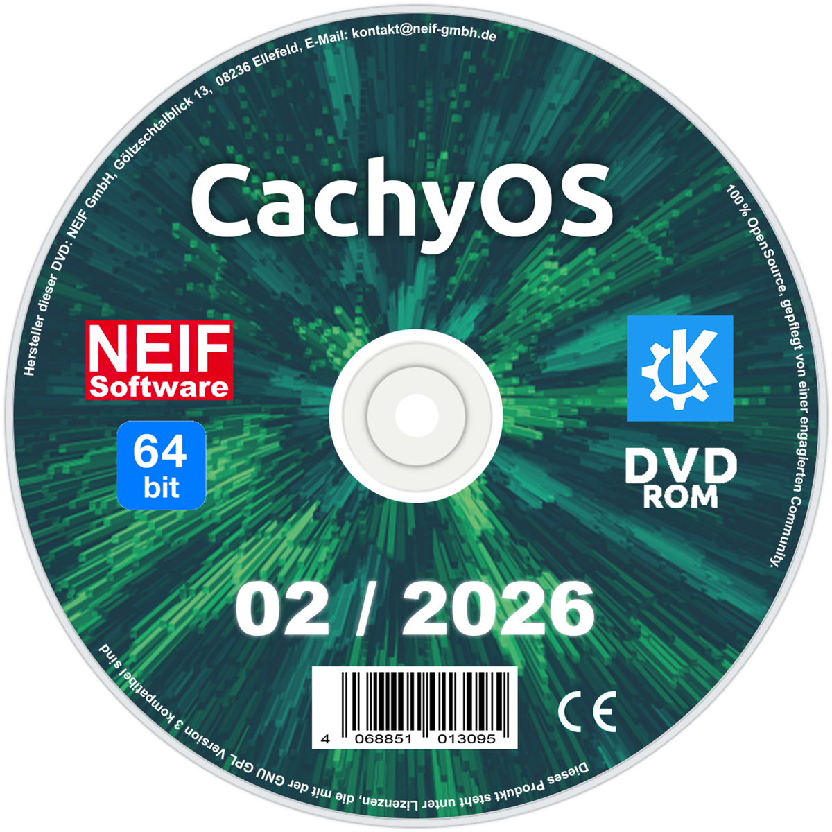 CachyOS Linux 02/2026 auf DVD oder USB-Stick - Betriebssystem Alternative
