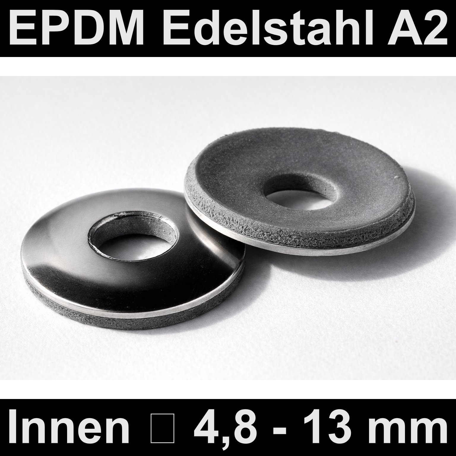 EPDM Dichtscheibe Edelstahl Dichtung V2A Dichtungsscheibe Scheiben für Schrauben