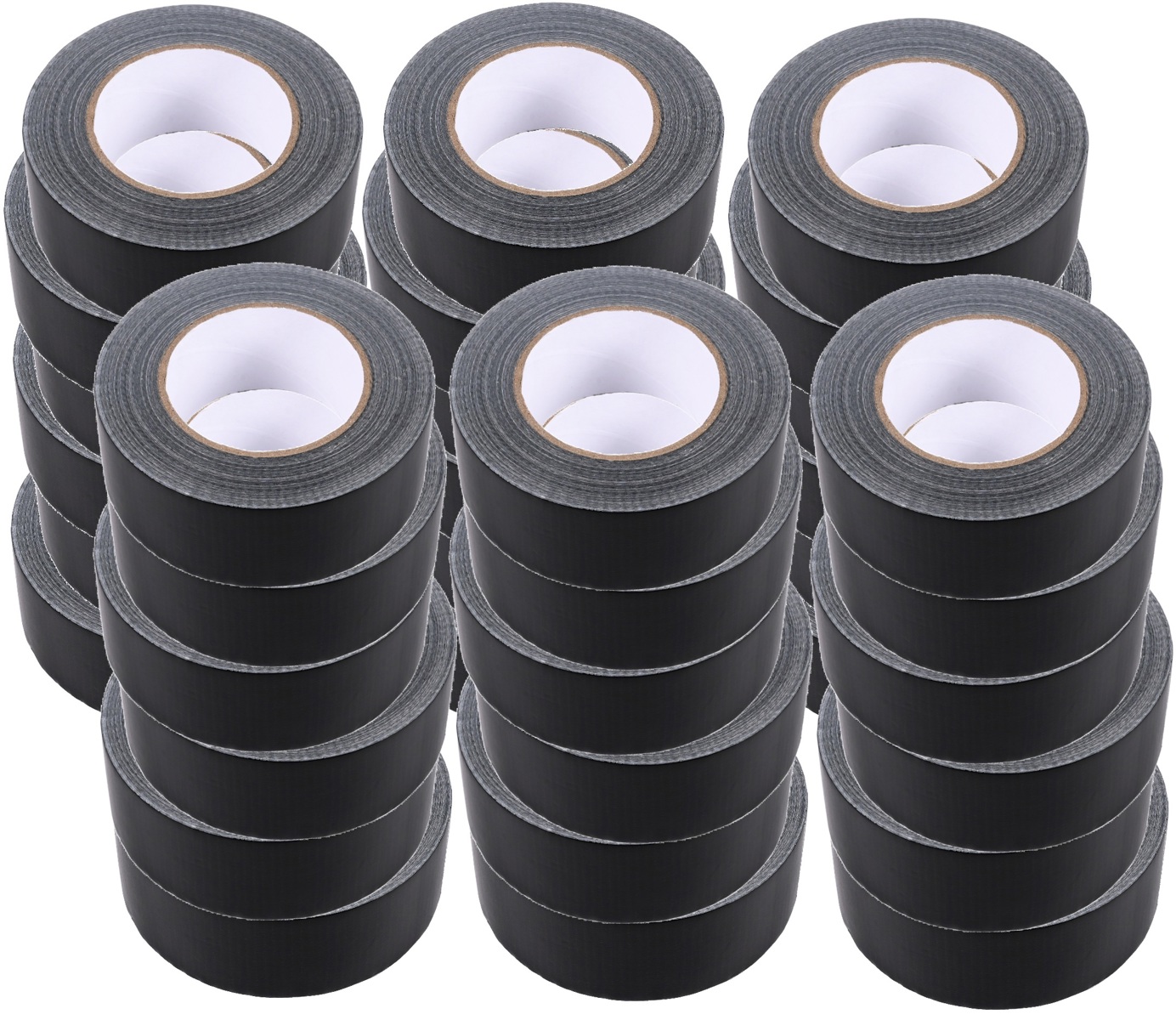 Vorratspack 36 Rollen je 50m Panzertape schwarz Panzerband Gaffa Gewebeband 48mm