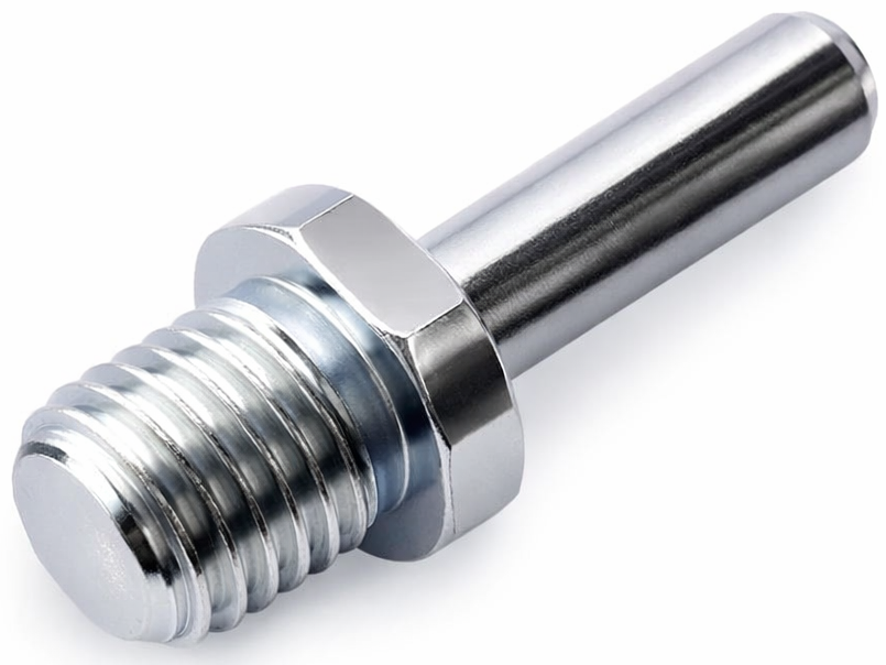 Adapter für Schleifteller Flanschgewinde M14 Aufnahmeschaft Ø 8 mm Länge 45 mm